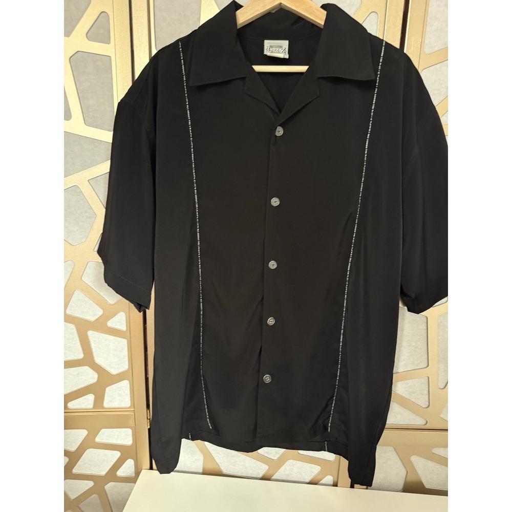 LBZ Rockabilly Bowling Vintage Y2K Short Sleeve Button Up Shirt Men's Size Large
